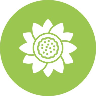 Bir çiçek simgesinin vektör illüstrasyonu