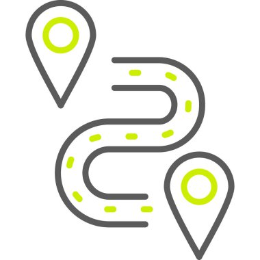 gps gps geçit simgesi doldurulmuş dış hat biçimi