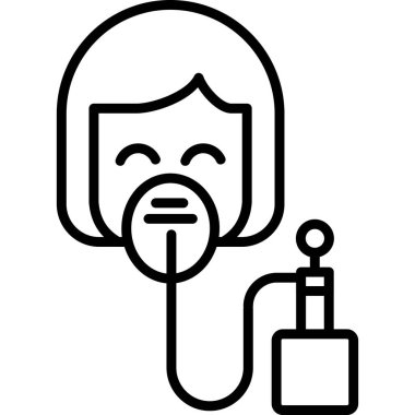 Stetoskop ikonu olan erkek doktor, basit vektör çizimi