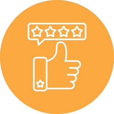 Müşteri değerlendirme simgesi, vektör illüstrasyonu