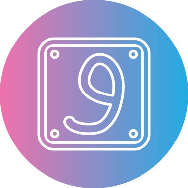 6 numaralı simge vektör illüstrasyonu