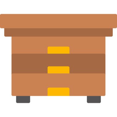 Tahta kovan simgesi, düz stil