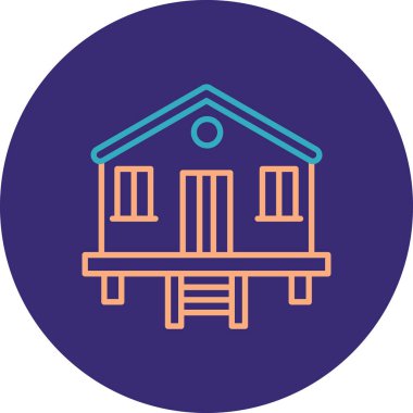 Modern ev simgesinin vektör illüstrasyonu