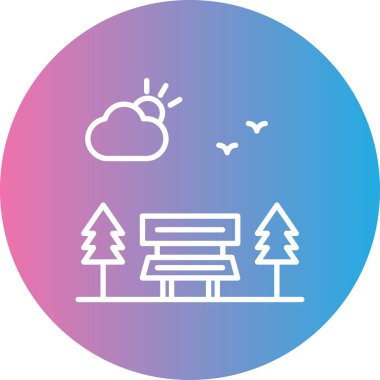 Orman simgesi, vektör illüstrasyonu