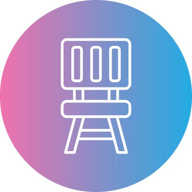 Sandalye. Web simgesi basit illüstrasyon