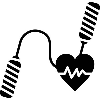 İple kalbin vektör illüstrasyonu