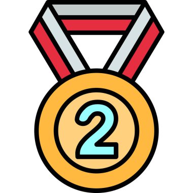 Madalya kazanan simge - taslak biçiminde