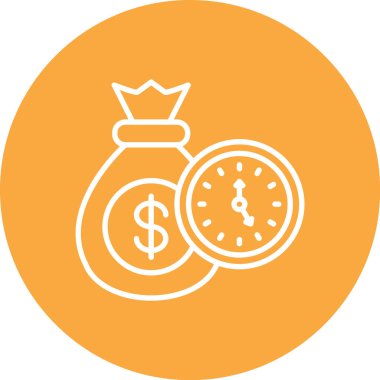 İş ve finans simgesinin vektör illüstrasyonu