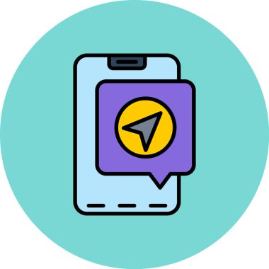 Cep telefonu simgesi, vektör illüstrasyonu