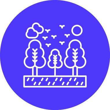 Parktaki bir ağacın vektör çizimi