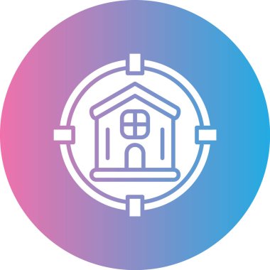 Modern ev simgesinin vektör illüstrasyonu