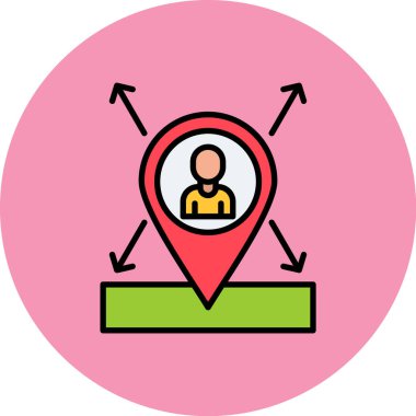 konum. Web simgesi basit illüstrasyon