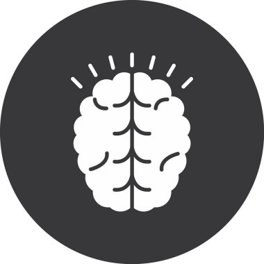 beyin ikonu vektör illüstrasyonu