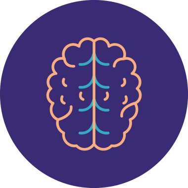 beyin ikonu vektör illüstrasyonu