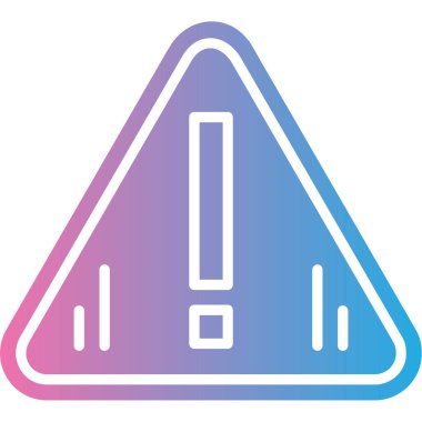 Bir uyarı simgesinin vektör illüstrasyonu