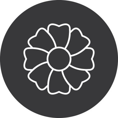 çiçek simgesi, vektör illüstrasyonu