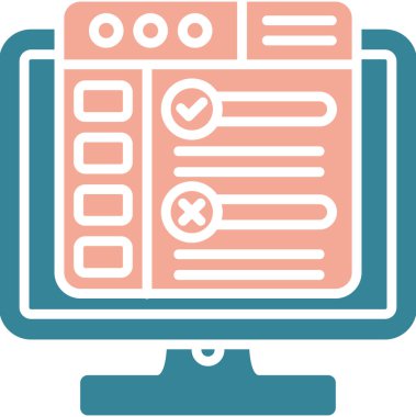 Pano. Web simgesi basit illüstrasyon