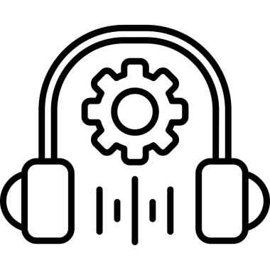 Kulaklık. Web simgesi basit tasarım