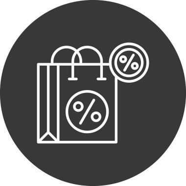 İndirim simgesi, vektör illüstrasyonu