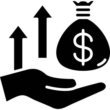 para çantası düz simge, vektör illüstrasyon