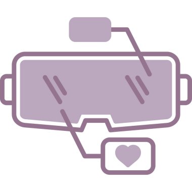 vr oyun düz biçim simgesi, vektör tasarımı