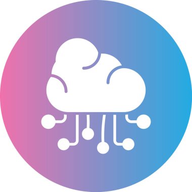 Bulut. Web simgesi basit illüstrasyon