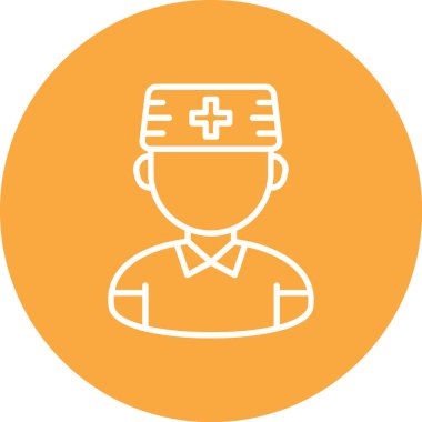 Hemşire simgesi, vektör illüstrasyonu