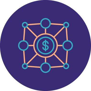 Para için. Web simgesi basit illüstrasyon