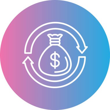 Para simgesinin vektör illüstrasyonu