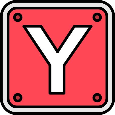 Bir harf simgesinin vektör illüstrasyonu