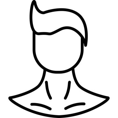 avatar kadın saç stili, vektör çizimi, karalama simgesi tasarımı