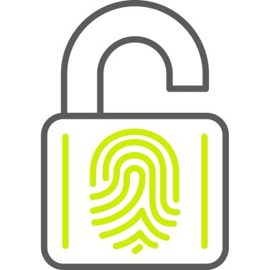 Bir kilit simgesinin vektör illüstrasyonu