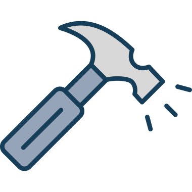 çekiç çivi vektör simgesi