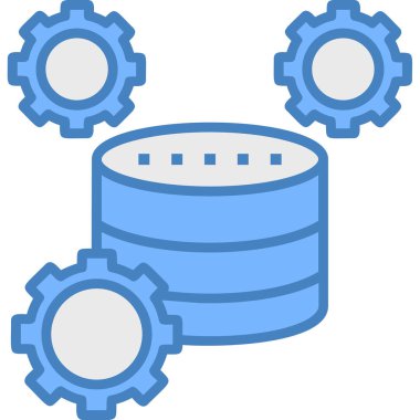 veri merkezi vektör simgesi modern - taslak biçimi