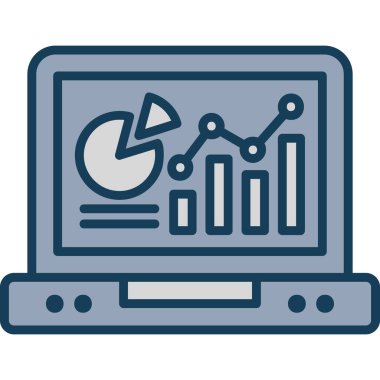 business graph vektör simgesi modern basit tasarım illüstrasyonu