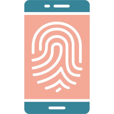 Parmak izi. Web simgesi basit illüstrasyon