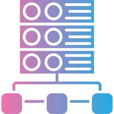 Sunucu. Web simgesi basit illüstrasyon