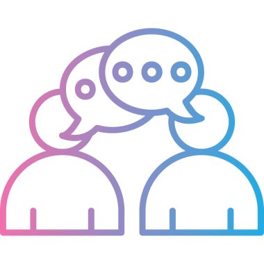 sohbet baloncukları renk çizgisi simgesi