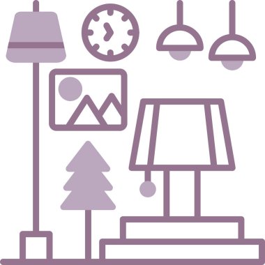 Modern mobilyaların vektör illüstrasyonu