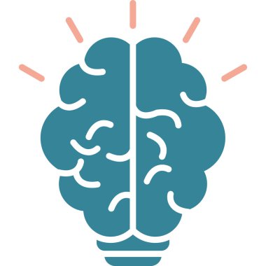 Beyin. Web simgesi basit illüstrasyon