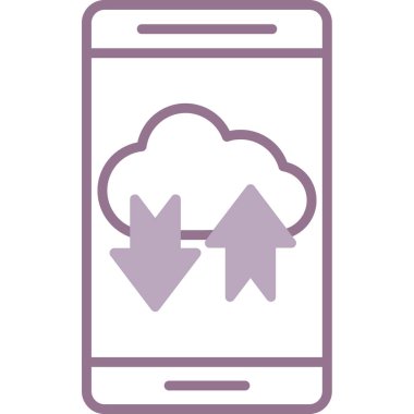 bulut hesaplama simgesi, vektör illüstrasyonu