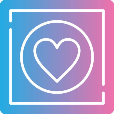 Bir kalp simgesinin vektör illüstrasyonu