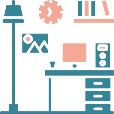 Bir ev simgesini vektör çizim