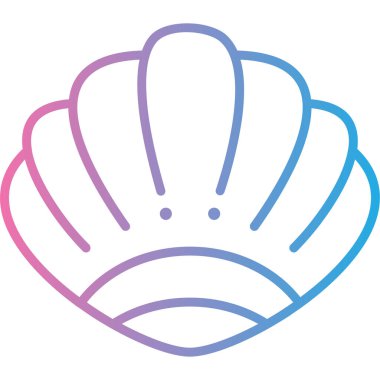 Kabuk. Web simgesi basit illüstrasyon