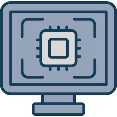 Dizüstü bilgisayar simgesi vektör çizimi