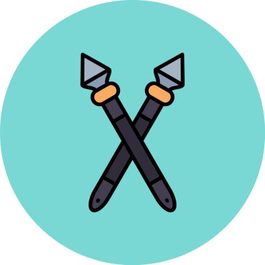 Kılıç ve bıçağın vektör çizimi