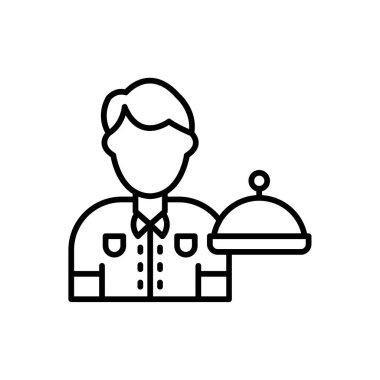 restoran vektörü ince çizgi simgesi