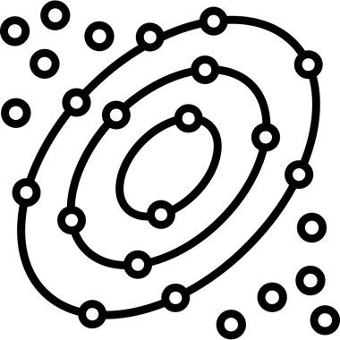 Molekül. Web simgesi basit illüstrasyon