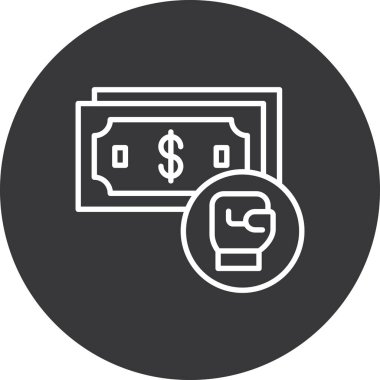 Para için. Web simgesi basit illüstrasyon