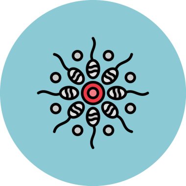 bakteri simgesi vektör illüstrasyonu